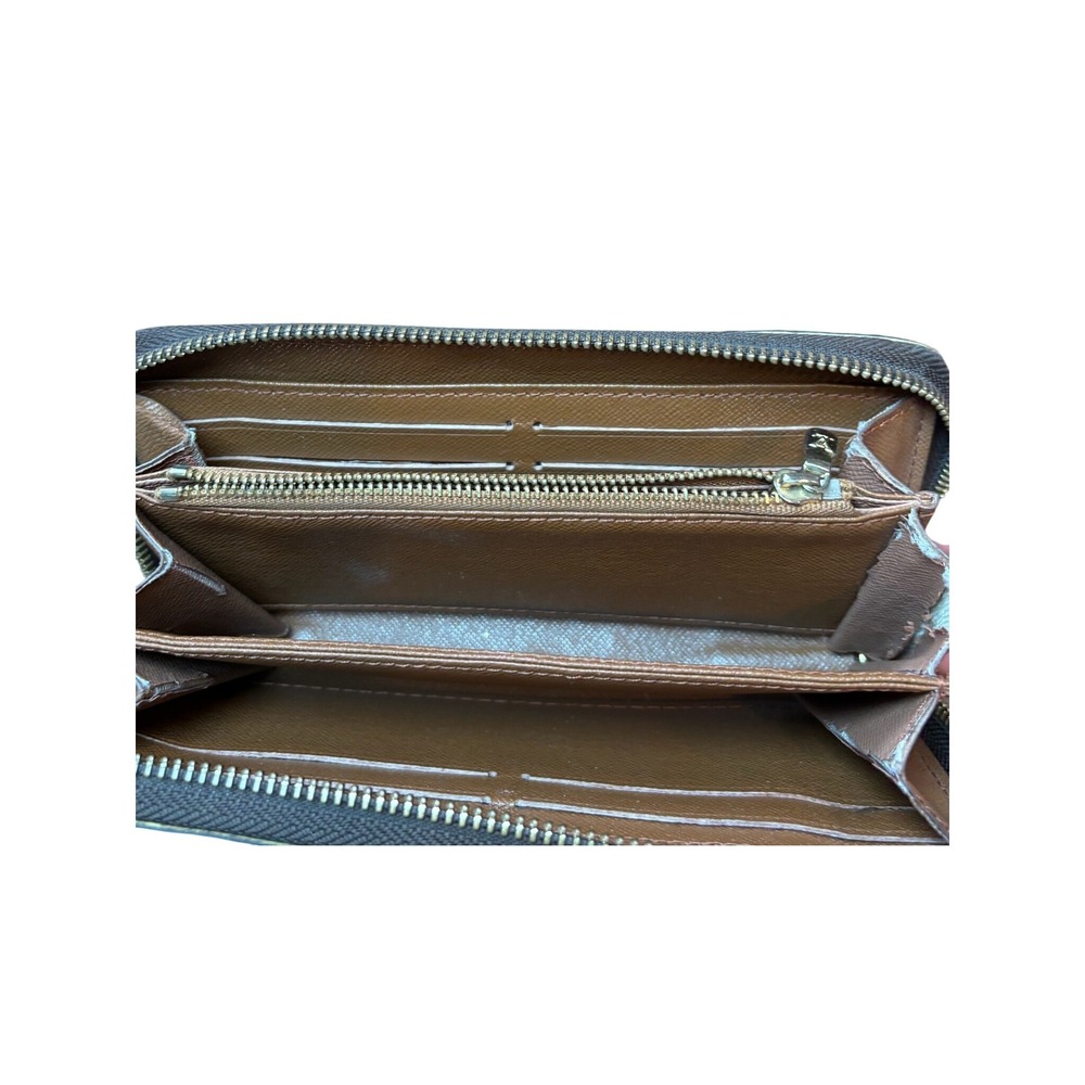 Monogram Louis Vuitton Zippy Wallet Coated Canvas Brown Vintage - Picture 5 of 9